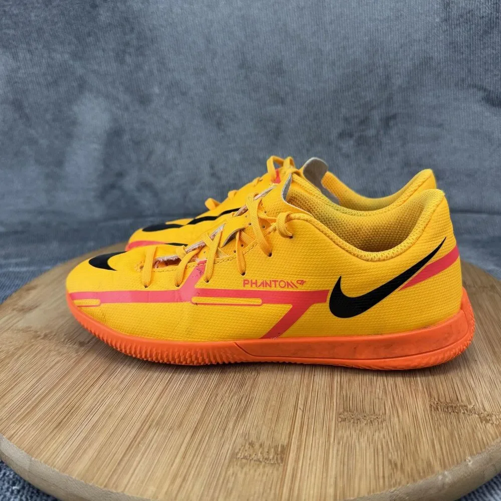 Nike Phantom GT2 Academy IC Shoes Boys Size 1.5Y Yellow Soccer DC0825-808